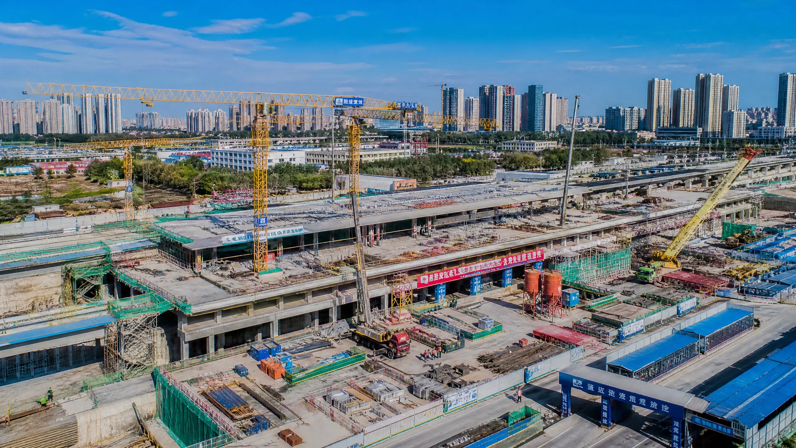 城市轨道交通建设施工现场航拍